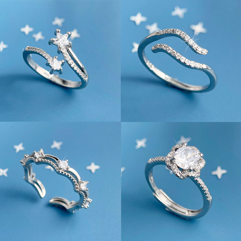 Statement Cocktail Ring - 925 sterling zilveren ringen voor vrouwen