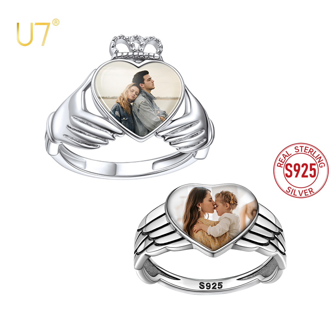 Statement Cocktail Ring - U7 Custom Foto Ringen Voor Vrouw
