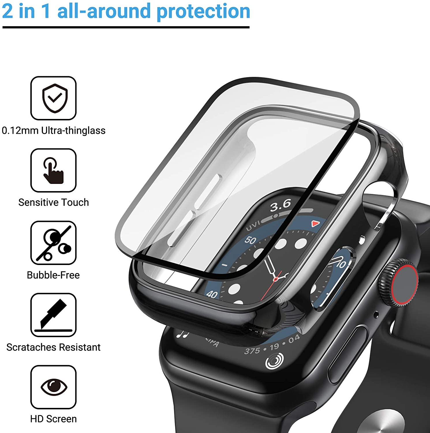 Glas + cover voor Apple Watch  - Jewelry Smart Watches recensie en prijs