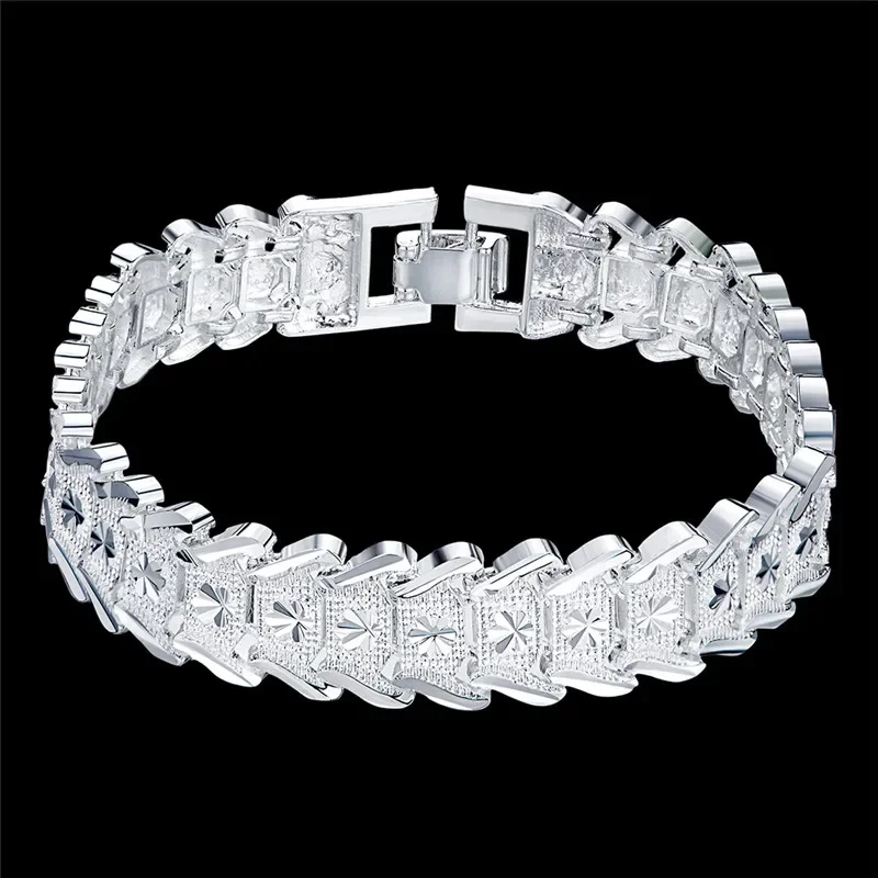 Zilveren gegraveerde schakelar - Fine Jewelry Watches Women recensie en prijs