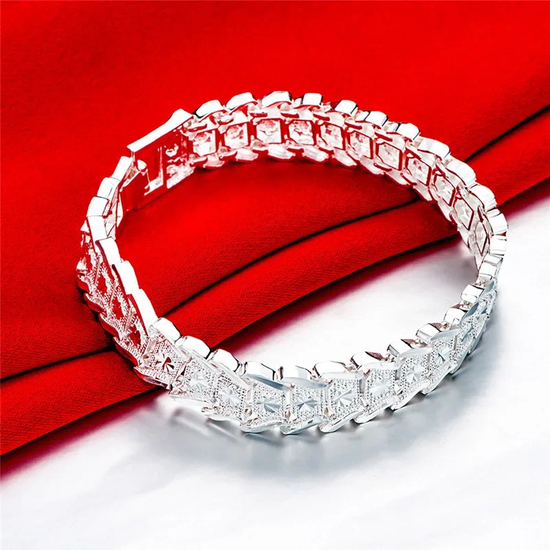 Zilveren gegraveerde schakelar - Fine Jewelry Watches Women recensie en prijs