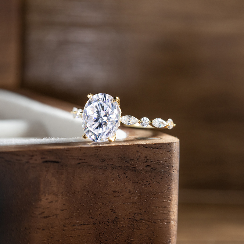 Elegante ovale 1ct 2ct 3ct Moi - Statement Cocktail Ring recensie en prijs