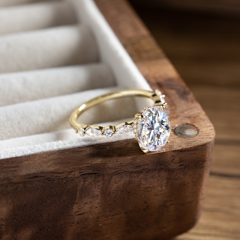 Elegante ovale 1ct 2ct 3ct Moi - Statement Cocktail Ring recensie en prijs