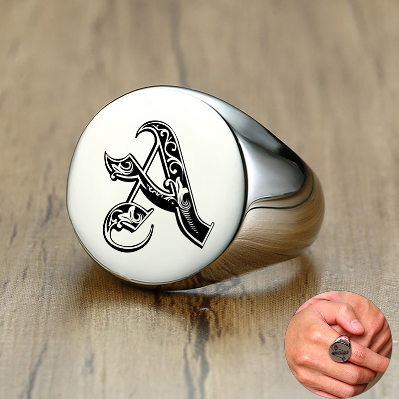 Vnox Stijlvolle Patroon Letter - Statement Cocktail Ring recensie en prijs